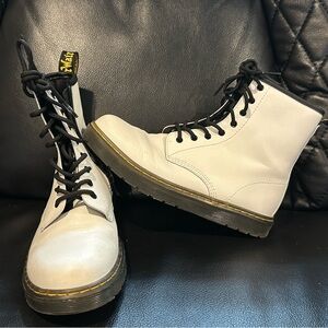 White Dr Marten boots